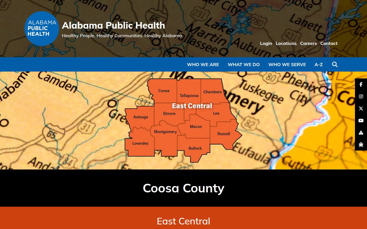 Coosa County Health Department ADPH page