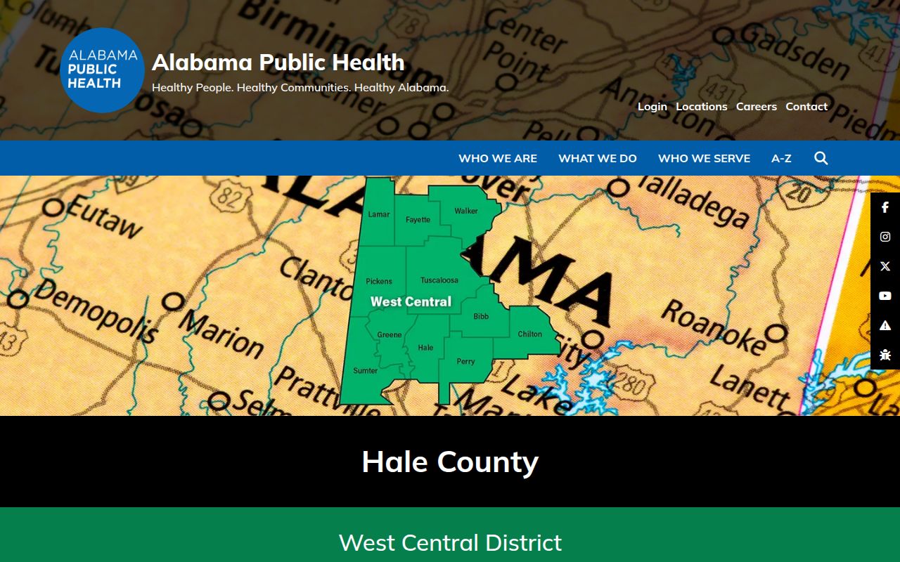 Hale County Health Department ADPH page
