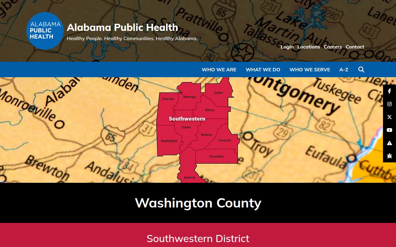 Washington County Health Department ADPH page